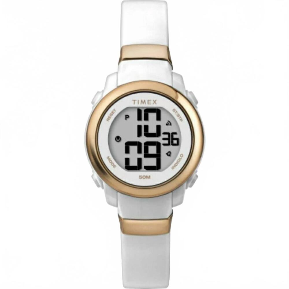NEW TIMEX women's digital resin strap watch in white